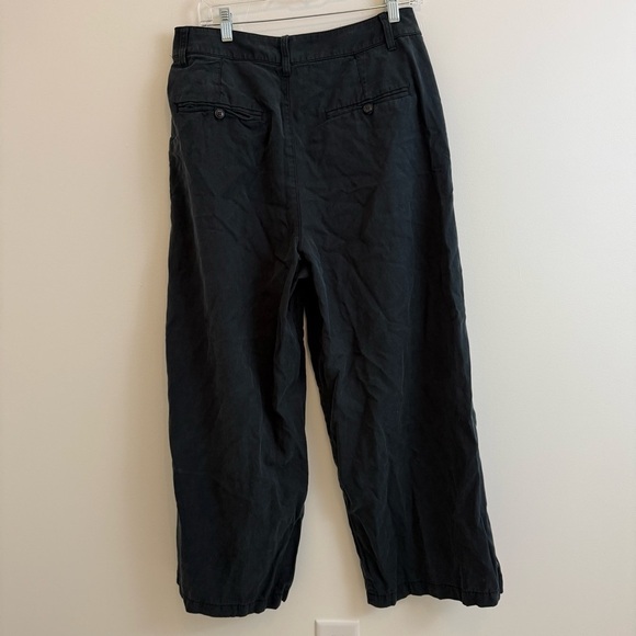 Madewell Women's Harlow Wide-Leg High Waisted Black Pants Size Petite 10 Relaxed - Picture 6 of 11